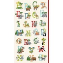 Tissu Patchwork Enfant ABC Rayure