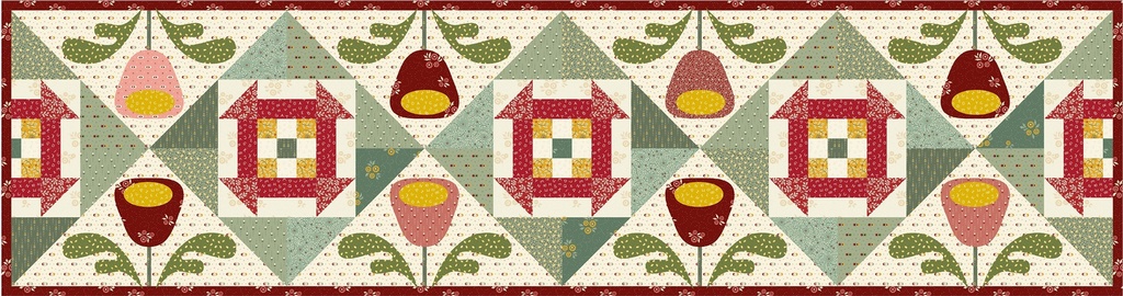 Kit Patchwork "Flower Garden - Chemin de Table" EQP