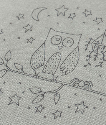 BOM &quot;Owl &amp; Hare Hollow - Panneau à broder - PRE-COMMANDE
