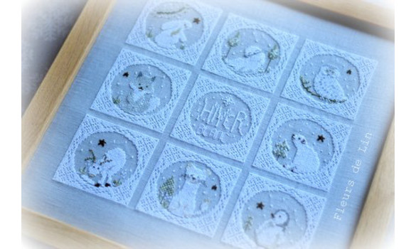 Modèle Points Comptés - Hiver Blanc