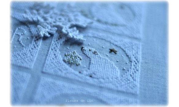 Modèle Points Comptés - Hiver Blanc