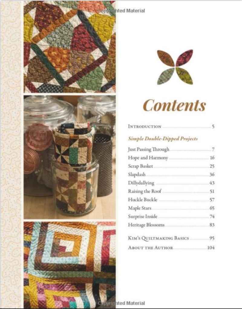 Livre Patchwork "Simple Double-Dipped Quilts" Kim Diehl
