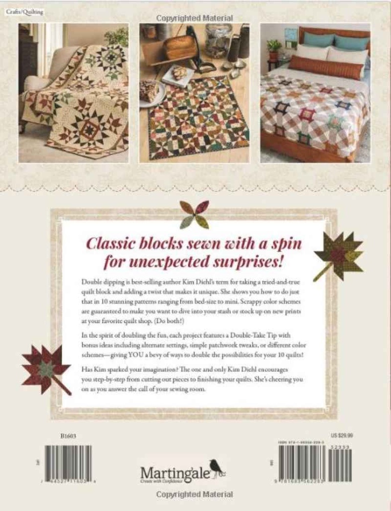 Livre Patchwork &quot;Simple Double-Dipped Quilts&quot; Kim Diehl