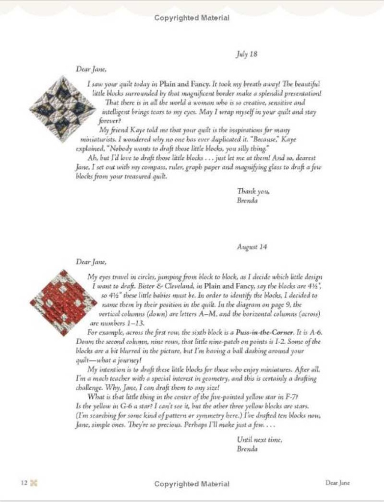 Livre Patchwork &quot;Dear Jane &quot; Brenda Manges Papadakis