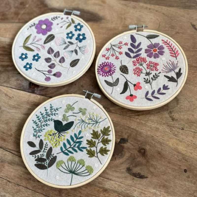 Kit Broderie "Cercle Fleuri - Agathe"