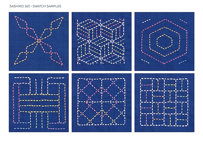Livre de broderie Sashiko - 365 motifs