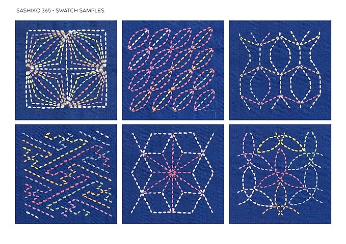 Livre de broderie Sashiko - 365 motifs