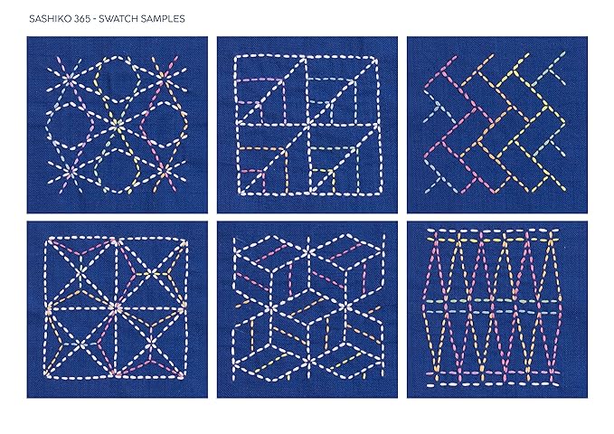 Livre de broderie Sashiko - 365 motifs