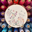 Kit Broderie "Le Chat au Printemps"