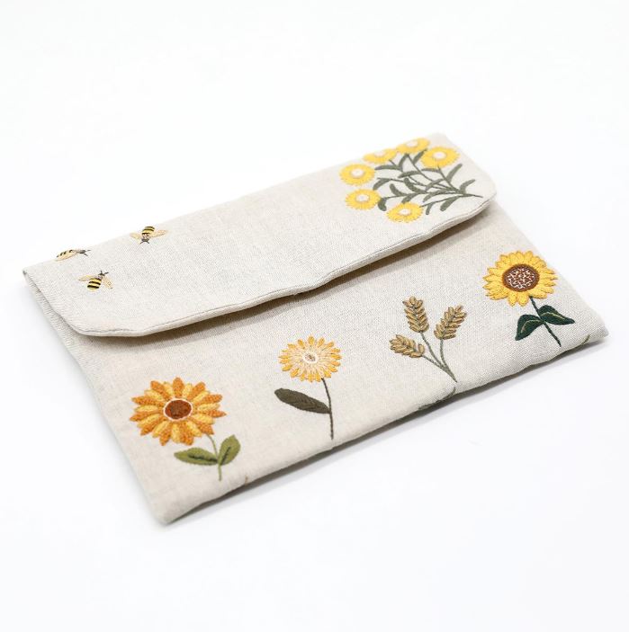 Kit Broderie "Pochette Fleurie Eva"
