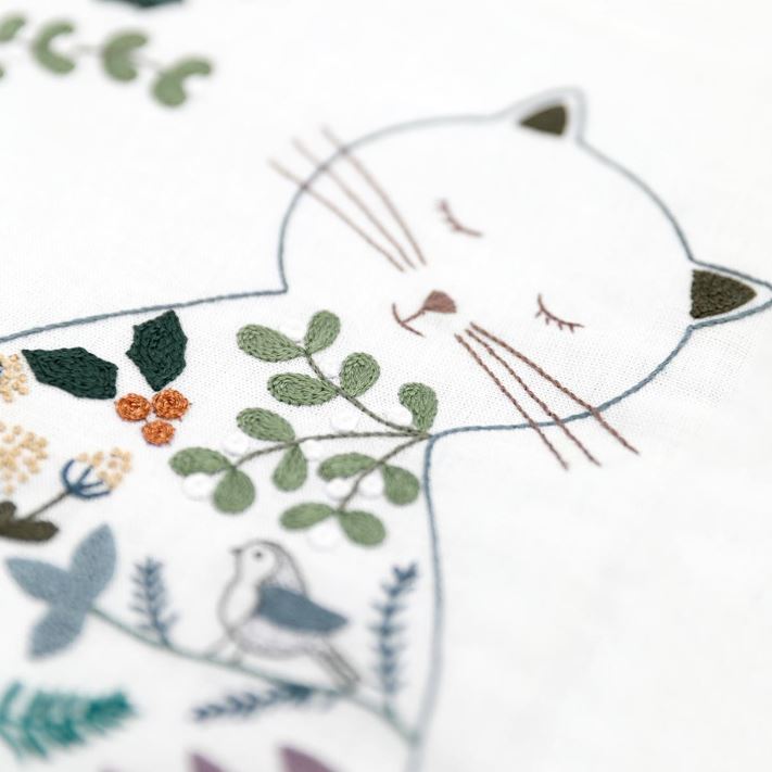 Kit Broderie "Le Chat d'Hiver"