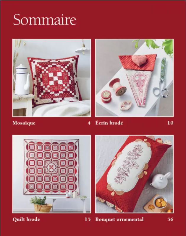 Livre Patchwork "Quilt & Redwork" - Kristel Salgarello