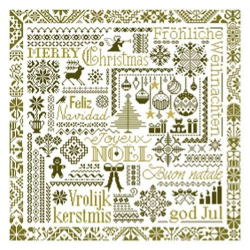 Modèle Points Comptés - Red Christmas