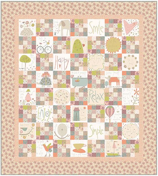 Tissu Patchwork "Simply Be" Collection 15 Fat Eight
