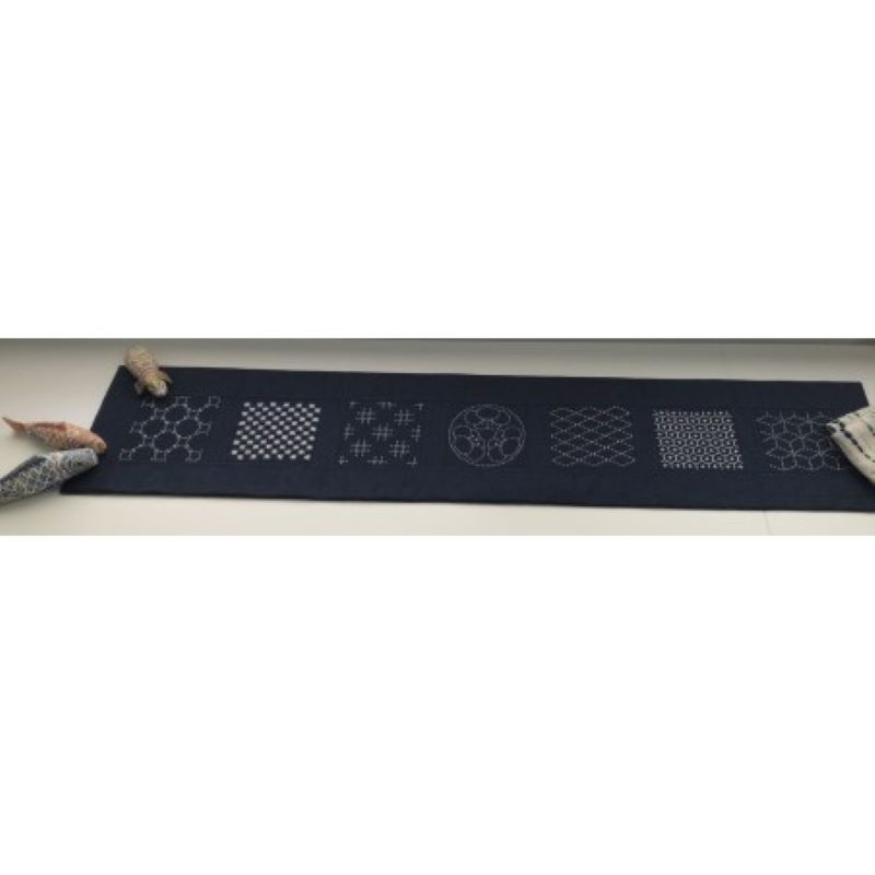Panneau Sashiko Seven Treasures Rouge Sombre