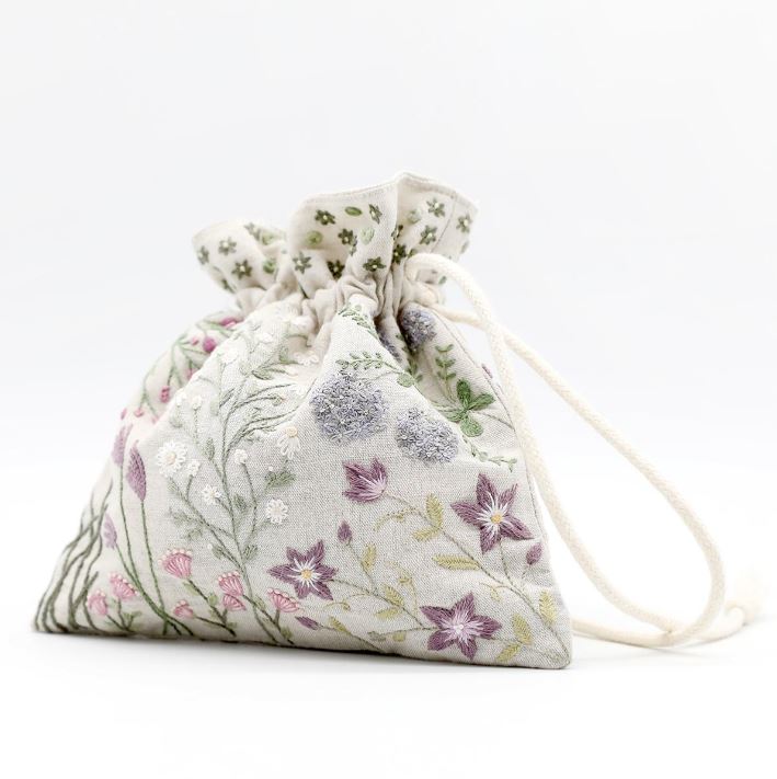Kit Broderie "Pochon Printemps"