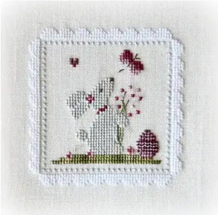 Modèle Points Comptés - Lapins de Printemps