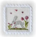 Modèle Points Comptés - Lapins de Printemps