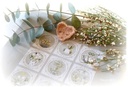 Modèle Points Comptés - Printemps Blanc