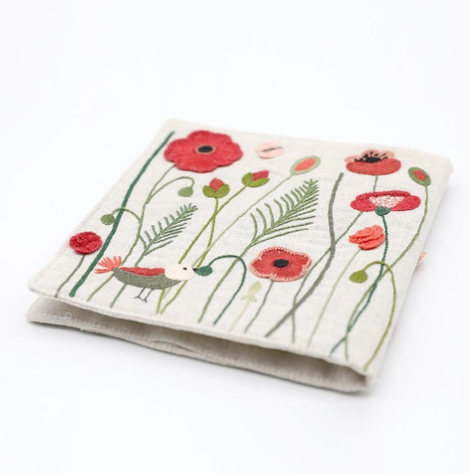 Kit Broderie "Porte Aiguilles Coquelicot