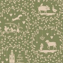 Tissu Patchwork Tilda Little Merry XMas Paperscenes Artichoke, Coupon