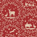 Tissu Patchwork Tilda Little Merry XMas Paperscenes Red, Coupon