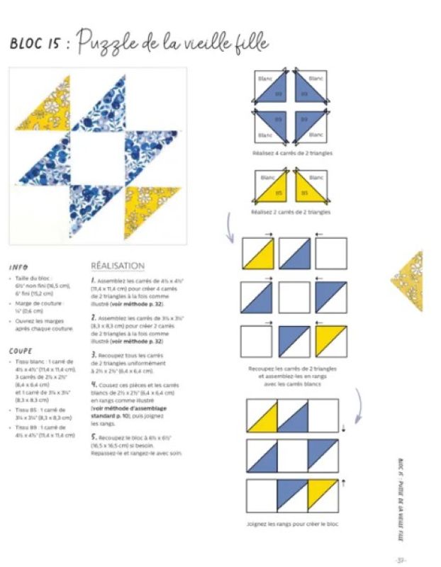 Livre Patchwork "Alice au Pays des Merveilles, 1 Quilt - 100 Blocs"