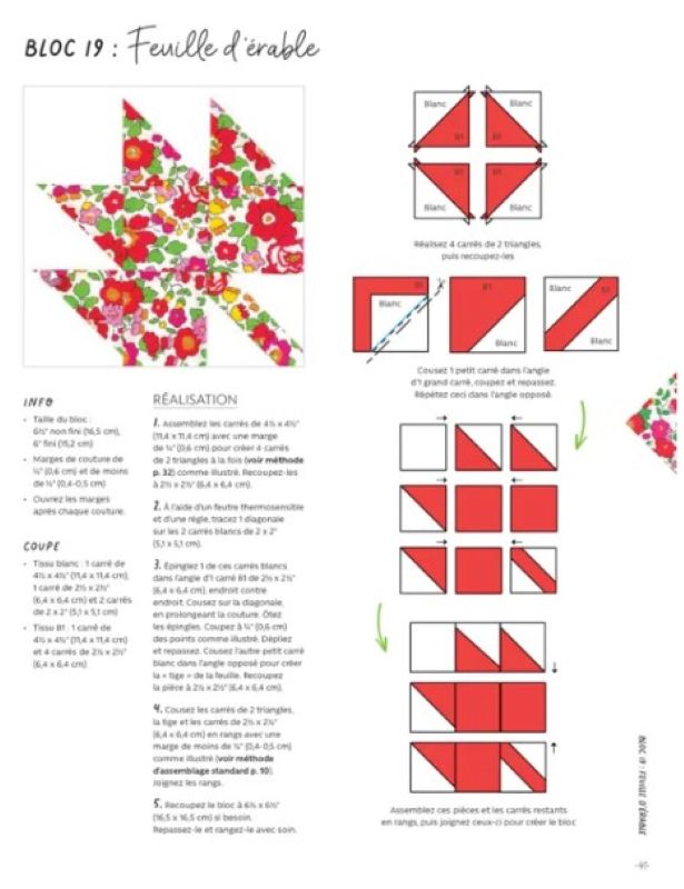 Livre Patchwork "Alice au Pays des Merveilles, 1 Quilt - 100 Blocs"