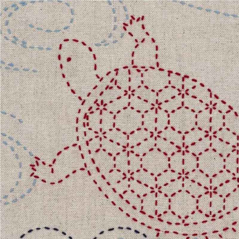 Kit Sashiko Panneau L'Ibis et la Tortue