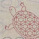 Kit Sashiko Panneau L'Ibis et la Tortue