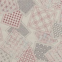Kit Sashiko Tenture Motifs Géométriques Roses
