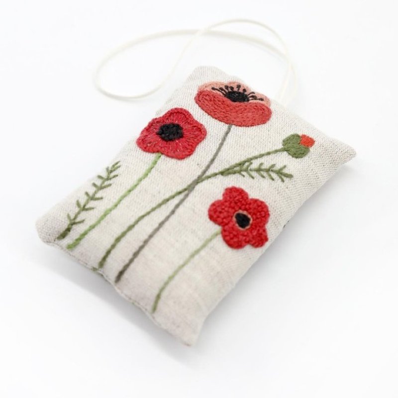 Kit Broderie - Porte Clés Coquelicots