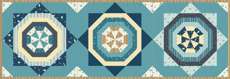 Modèle de Patchwork "Etoile Carribéenne"