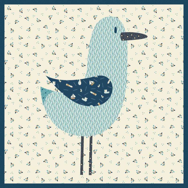 Modèle de Patchwork "Coussin Mouette"