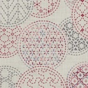 Kit Sashiko Panneau Motifs Traditionnels Circulaires Roses