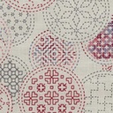 Kit Sashiko Panneau Motifs Traditionnels Circulaires Roses