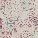 Kit Sashiko Panneau Motifs Traditionnels Circulaires Roses