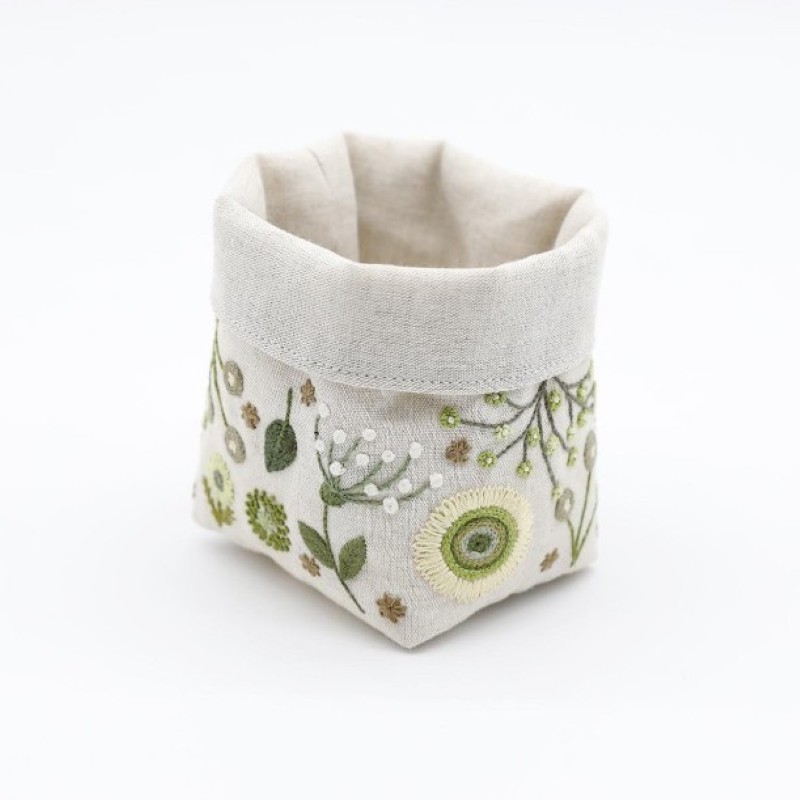 Kit Broderie Corbeille à Fils - Olive
