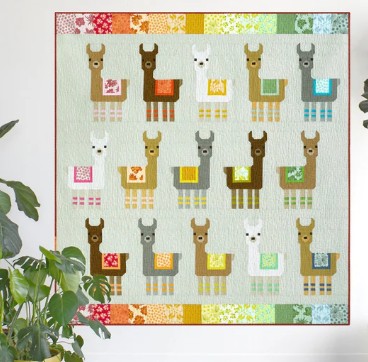 Modèle Patchwork Petits Lamas de Elisabeth Hartman
