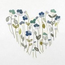 Kit Broderie - Coeur n°3 Douces Pensées - Easy Custo