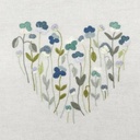 Kit Broderie - Coeur n°3 Douces Pensées - Toile Imprimée