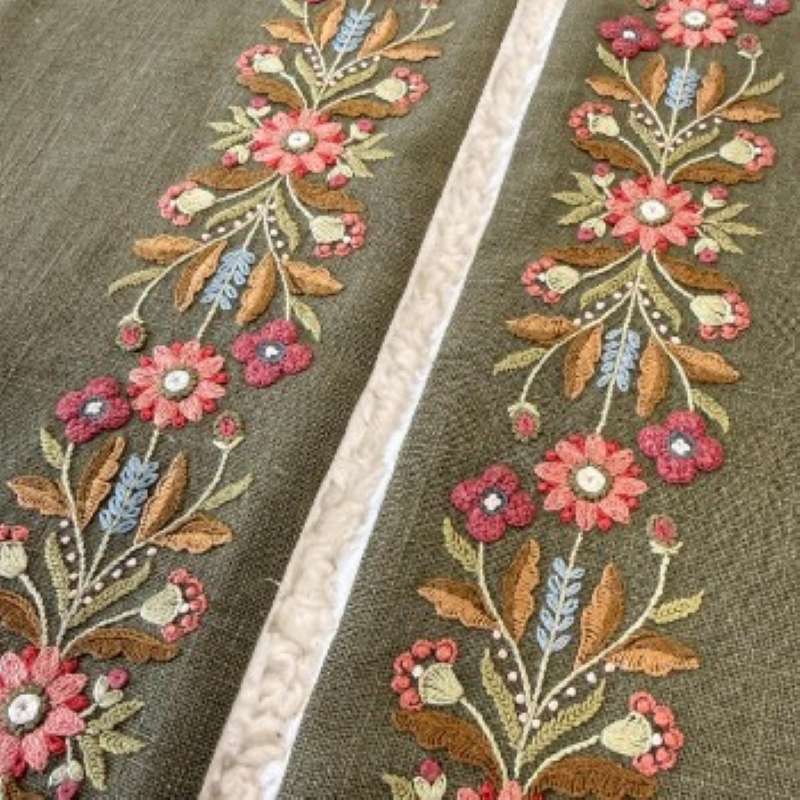Kit Broderie Easy Custo - Planche Fleurie Esme
