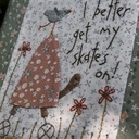 Modèle Patchwork Put my Skates on Notebook Cover - Anni Downs