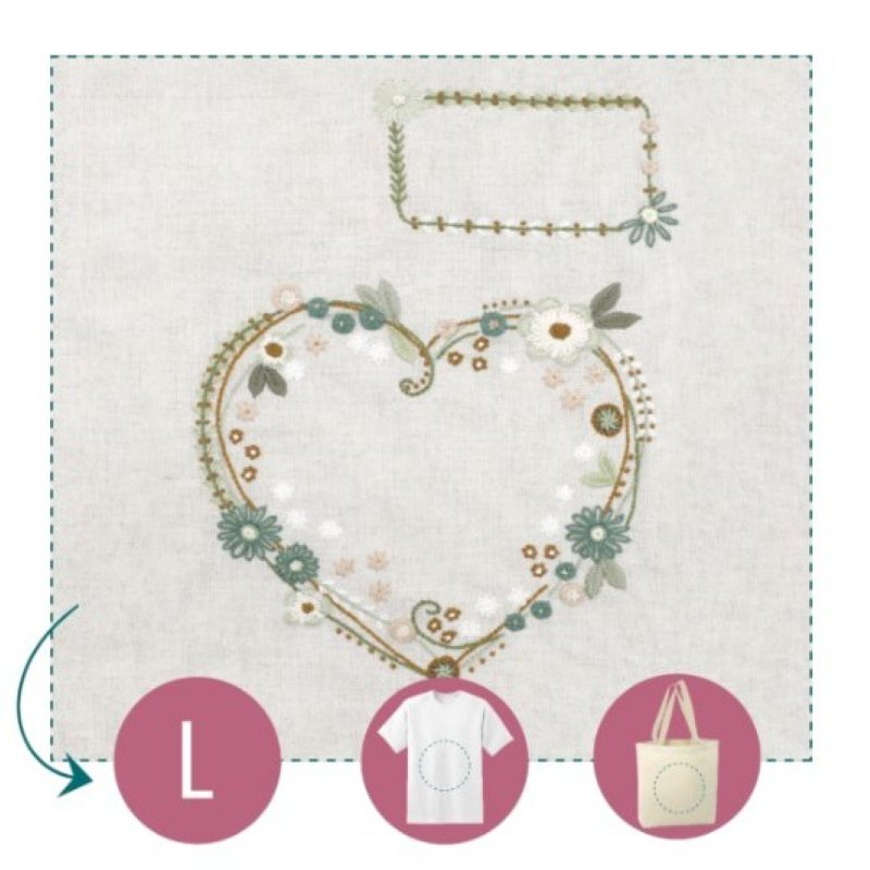 Kit Broderie Easy Custo - Planche Coeur