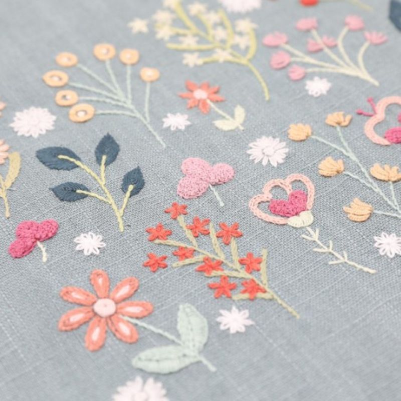 Kit Broderie Easy Custo - Planche Flora