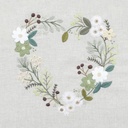 Kit Broderie - Coeur n°4 Pétales de Printemps - Toile Imprimée