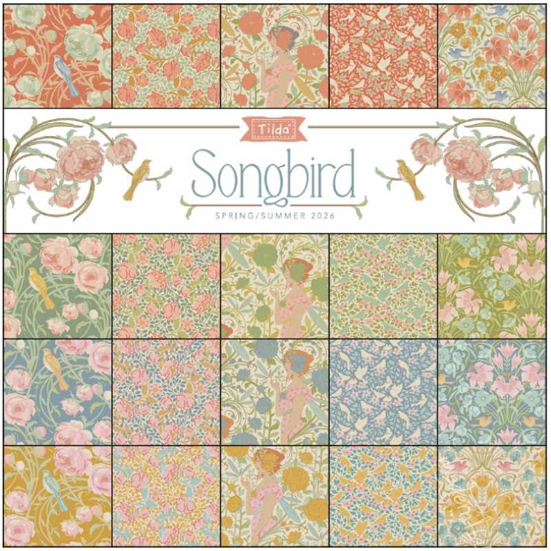 Tissu Patchwork Tilda Songbird, Lot de 20 Fat Quarters