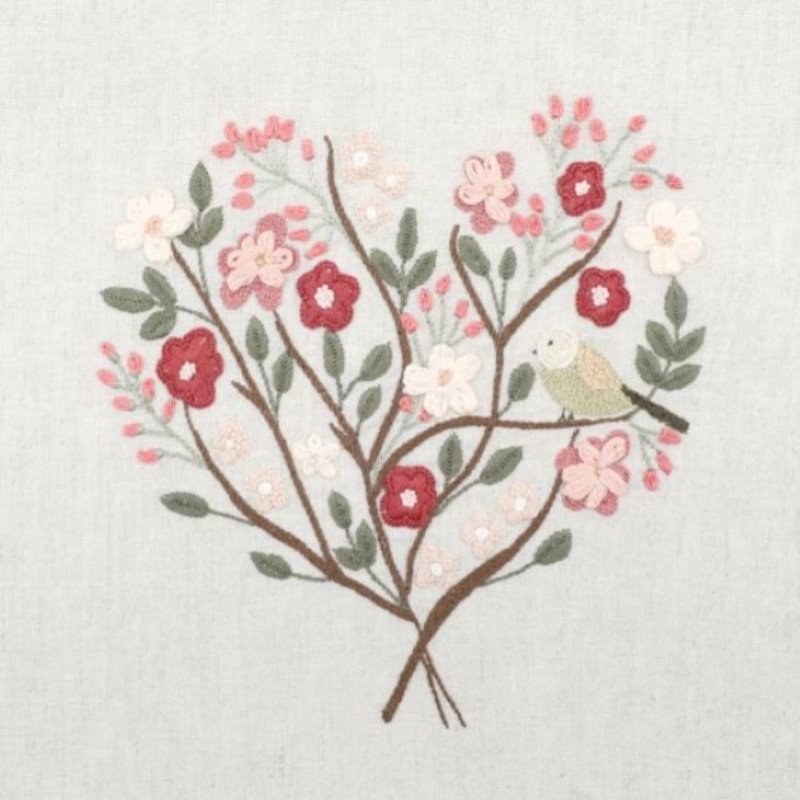 Kit Broderie - Coeur n°5 Sakura - Easy Custo
