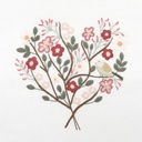 Kit Broderie - Coeur n°5 Sakura - Easy Custo