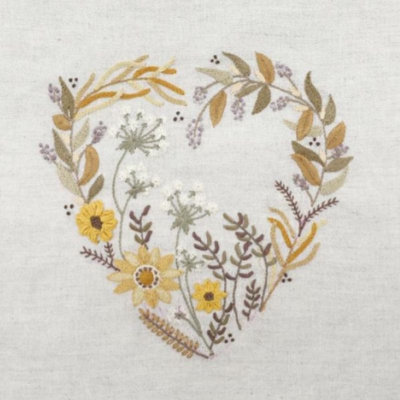 Kit Broderie - Coeur n°8 Soleil d'Or - Easy Custo